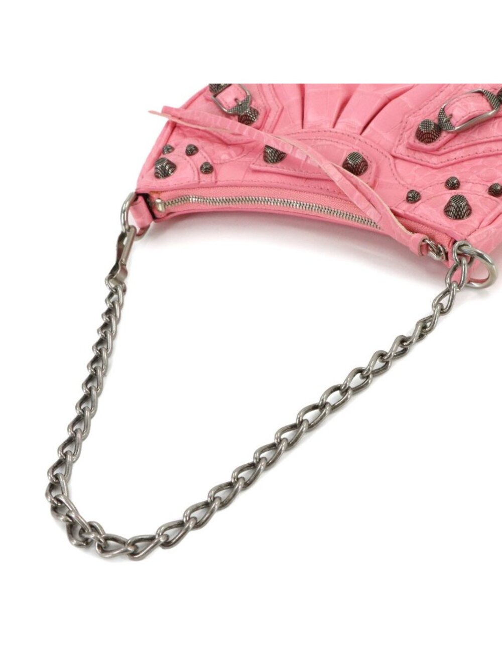 Balenciaga le Cagole Mini 2-Way Chain Shoulder Bag Leather Pink - Picture 6 of 10